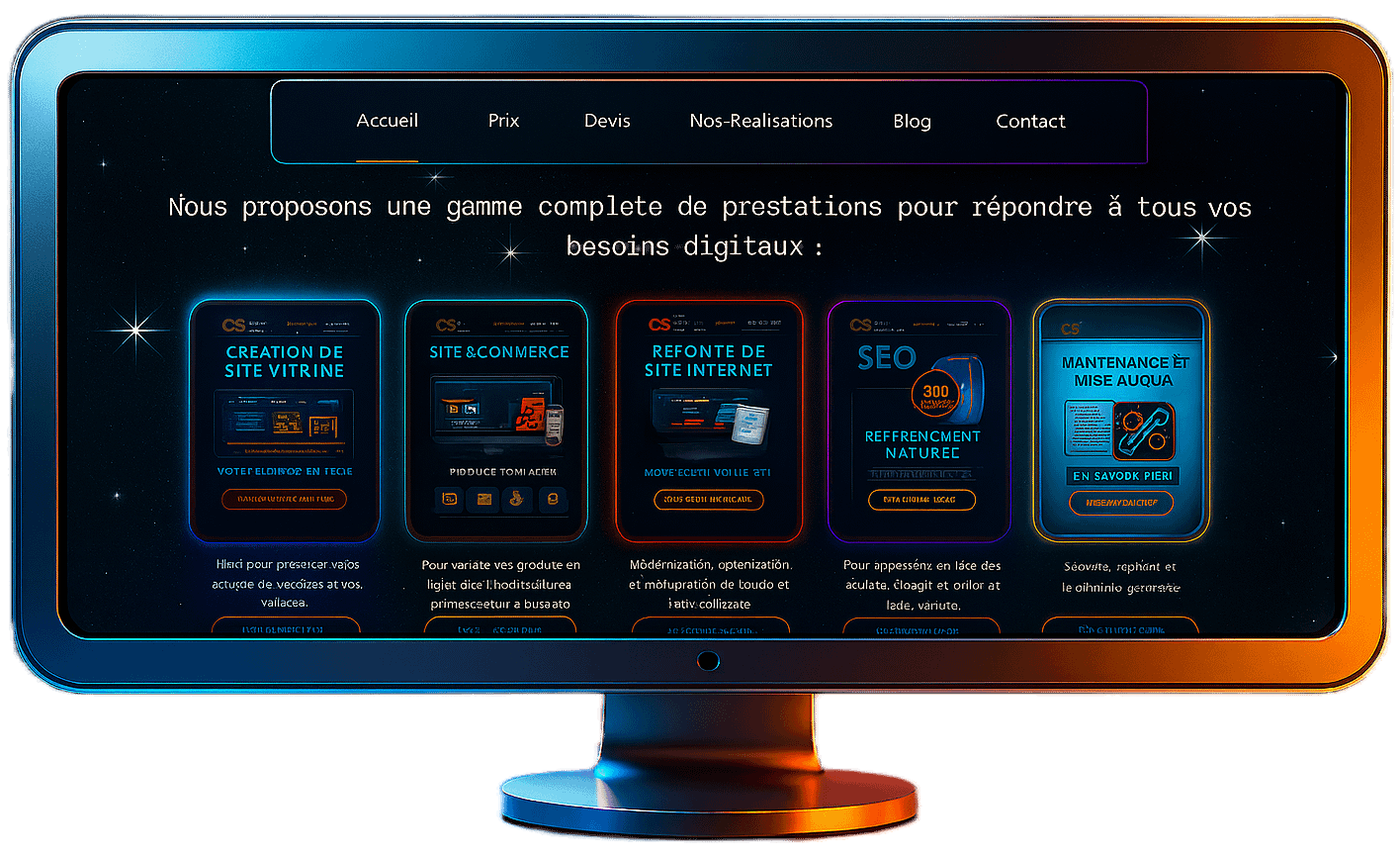 CS Créatif Web Site internet prix mes réalisations